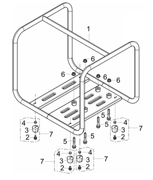 BE HP-2065HR Frame Assembly Parts by BE Power Equipment