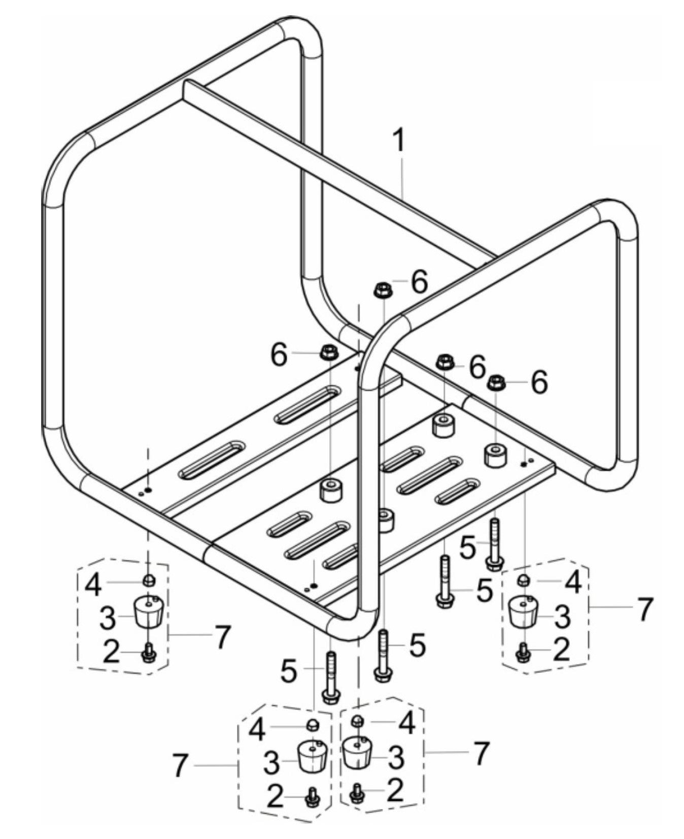 BE HP-2065K Frame Assembly Parts By BE Power Equipment
