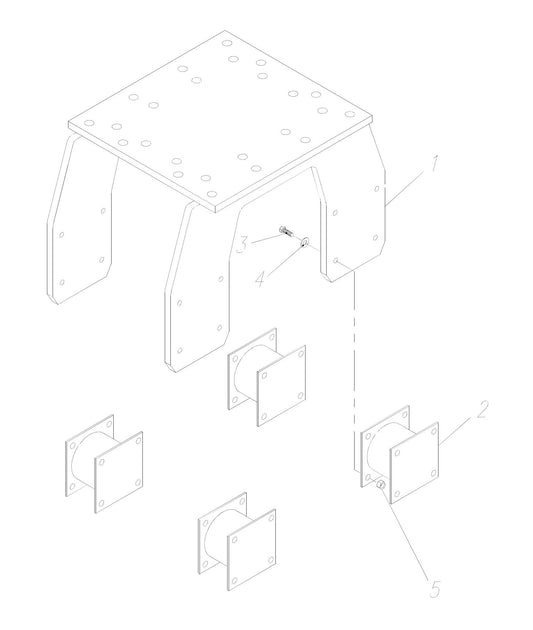 HP65 II-18 Optional Bolt-On Style FT Hanger Bracket and Mounting Assembly Parts