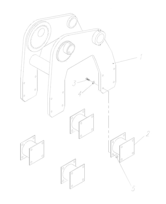 HP65 II-18 Switch Hitch Hanger Bracket Assembly Parts