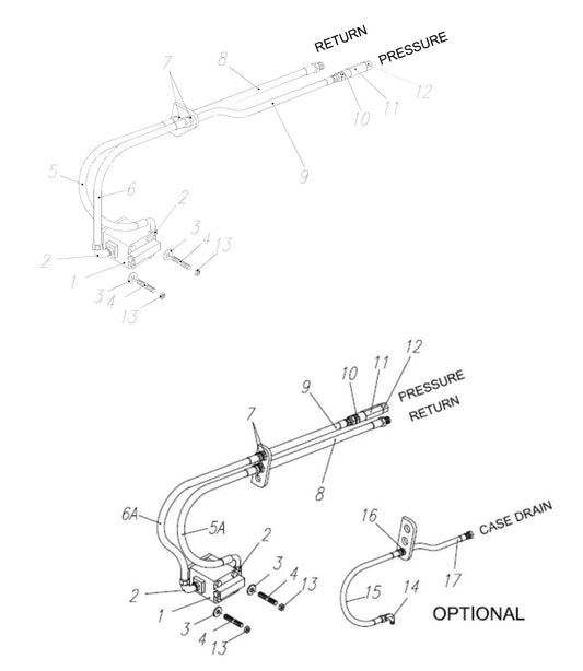 HP65 II-18 Hydraulic Motor and Hose Assemblies Parts
