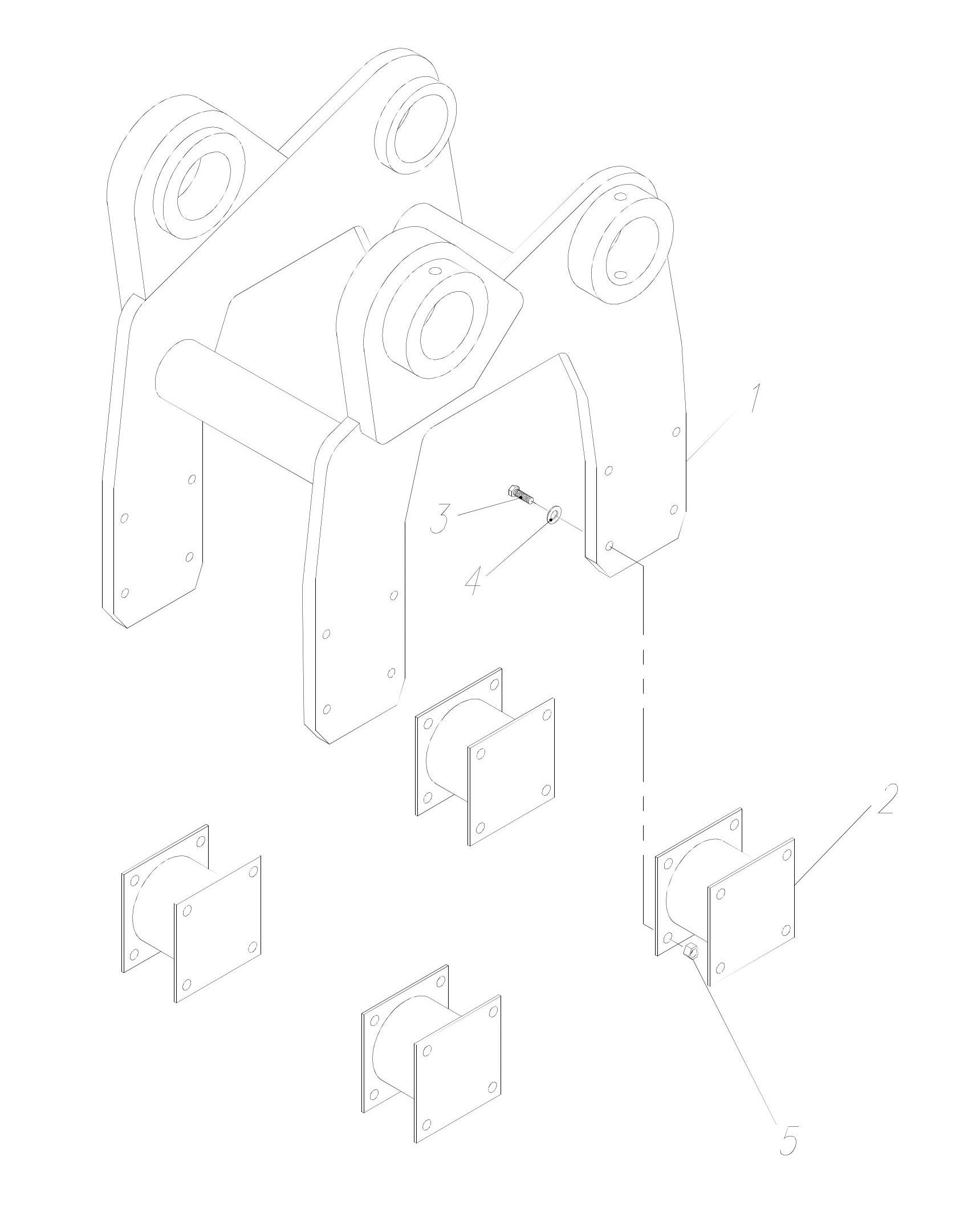 HP65 II-18 Pin-On Style FB Hanger Bracket and Mounting Assembly Parts