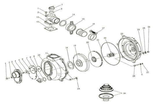 BE HPFC-2065HR Pump Assembly Parts by BE Power Equipment