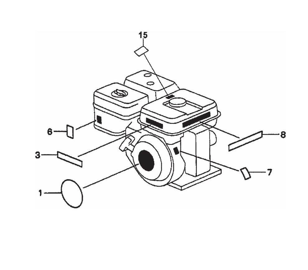 HPHA36C5H Engine Labels Assembly Parts