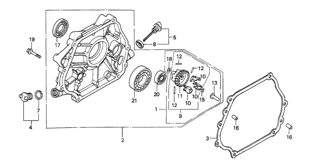  HPLA-HPHA-46 Crankcase Cover Assembly Parts by Multiquip Whiteman