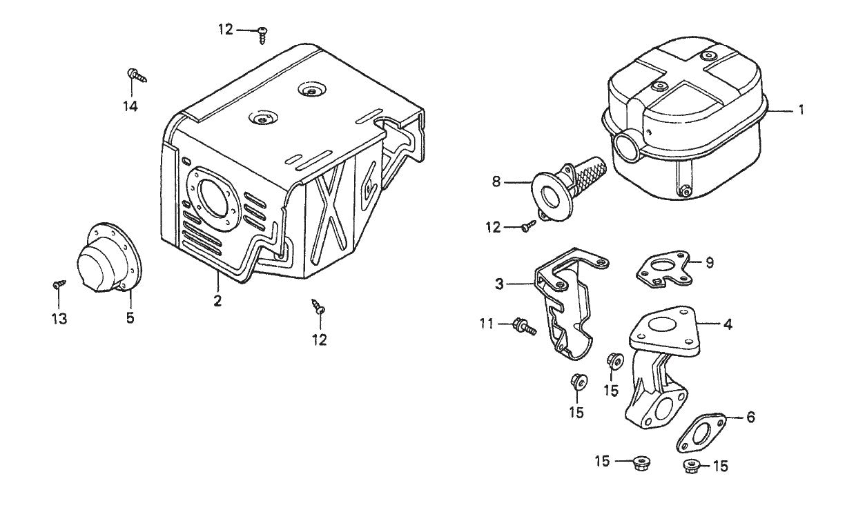  HPLA-HPHA-46 Muffer Assembly Parts by Multiquip Whiteman