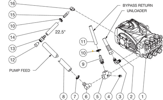 HS-3506-0MGK Pump Plumbing Assembly Parts by Mi-T-M