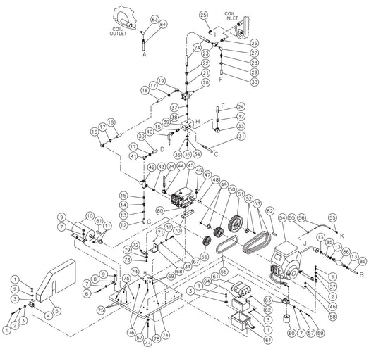 HS-3005-CMV2  Motor//Pump Assembly Parts by Mi-T-M