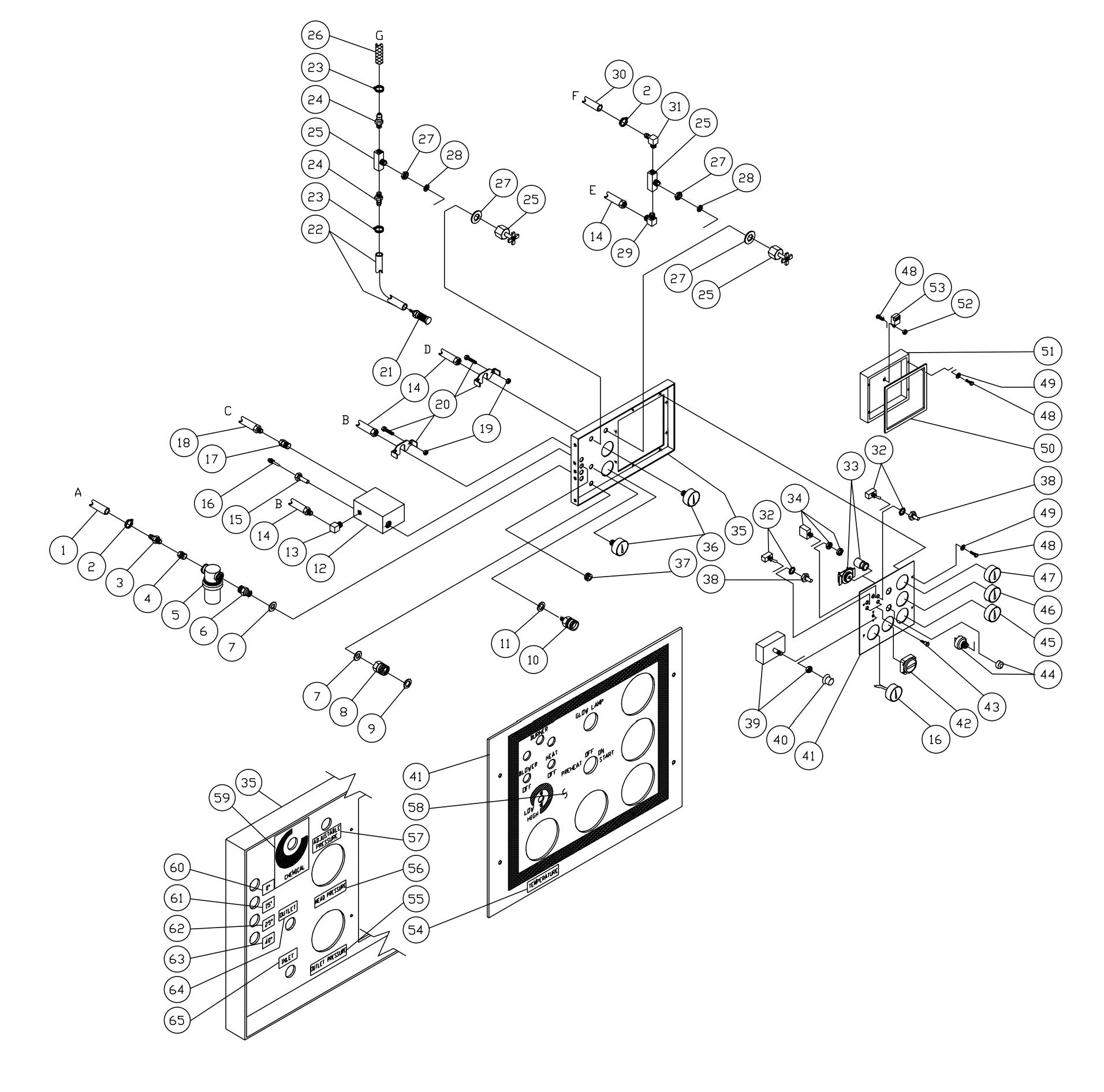 HS-3005-DMK0, HS-3006-DMK0 Control Panel Assembly Parts by Mi-T-M