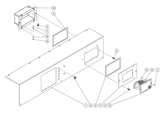 HS-3006-0MDK, HS-3006-0MGD, HS-3505-0MDK, HS-4005-0MDK (sn:0-15160030) Series Gasoline Models Control Panel Assembly Parts by Mi-T-M