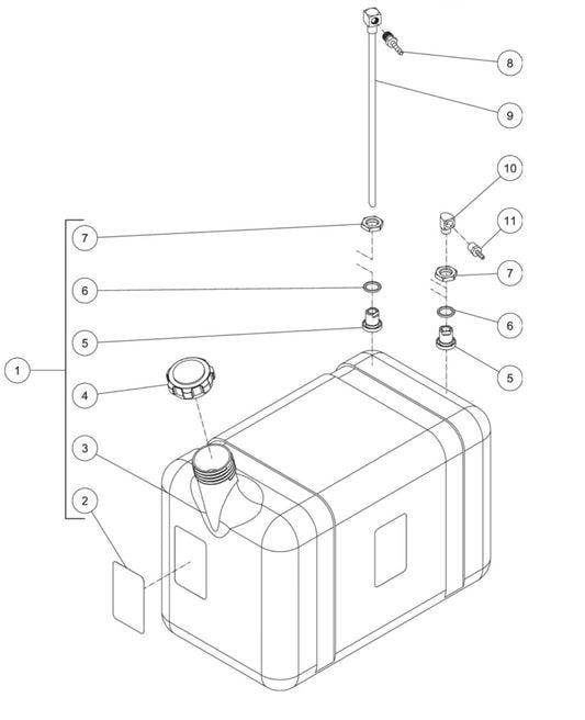 HS-3006/3505-0MDK Gasoline Models Diesel Fuel Tank Assembly Parts by Mi-T-M