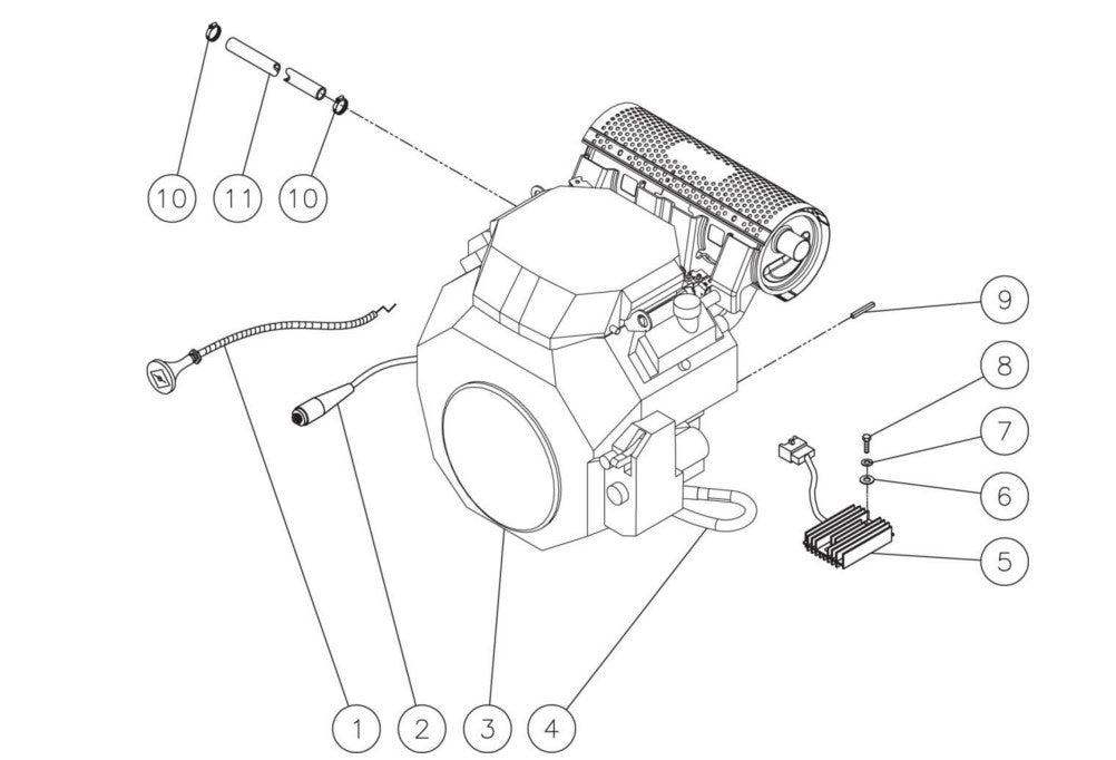 HS-3506-1MGH Engine Assembly Parts by Mi-T-M
