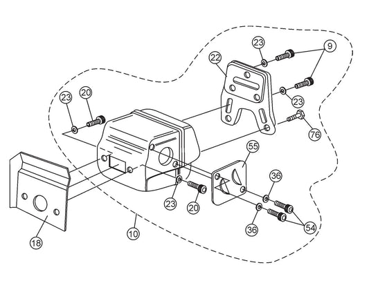 HS62 Cut-Off Saw - Muffler Assembly Parts
