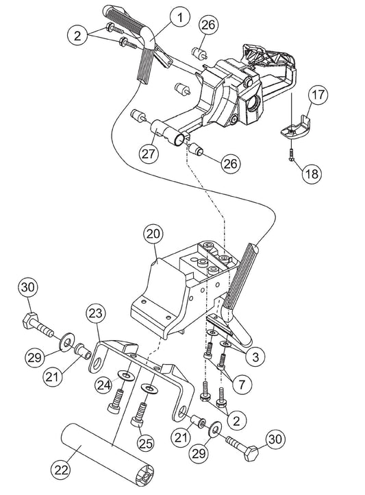 HS62A Lifting Handle And Roller Assembly Parts