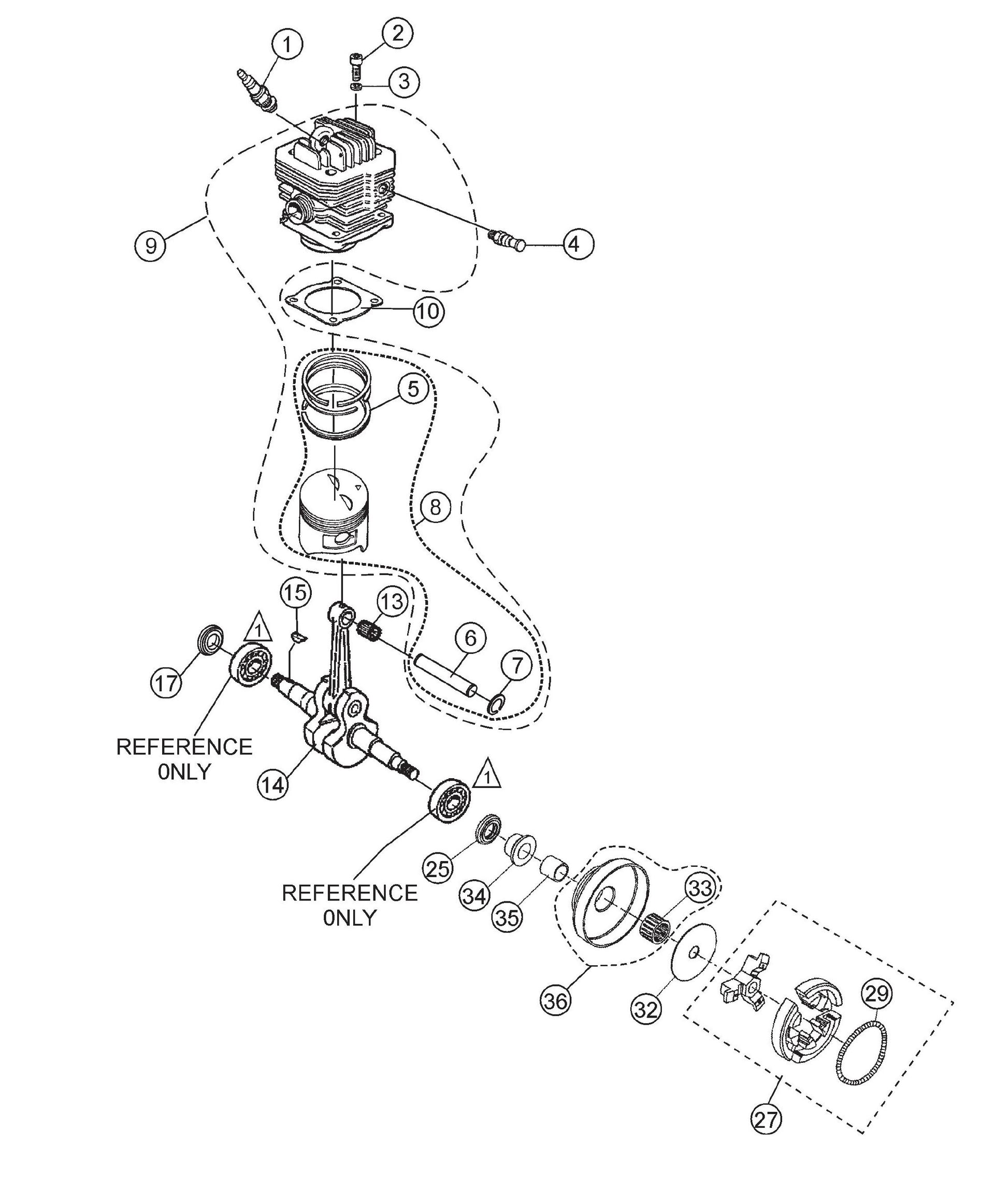HS81A Crankshaft And Piston Assembly Parts