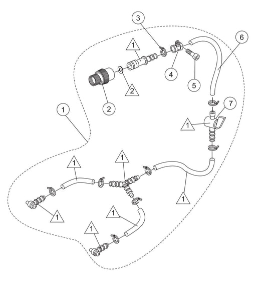 HS62A Water Kit Assembly Parts