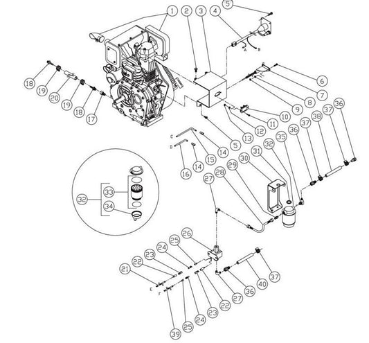HSD-3004-0MDY Engine Assembly Parts By MiTM