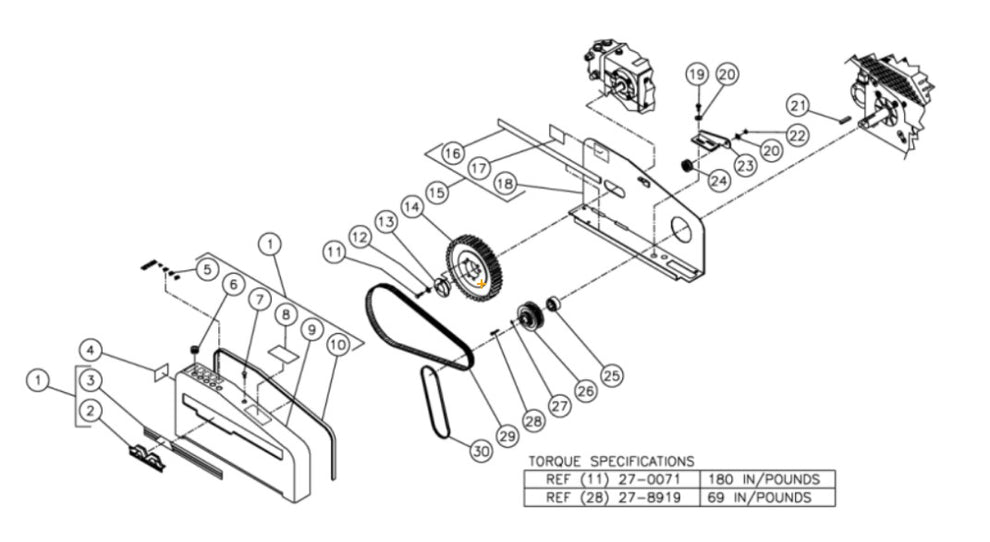 HSD-3005-0MGV beltguard/sheave  Assembly parts By MiTM