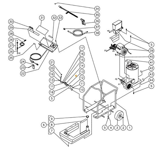 HSE-1002-0M10, HSE-1502-0M10, HSE-2003-0M10 (sn:15053860-99999999) Frame Assembly Parts by Mi-T-M