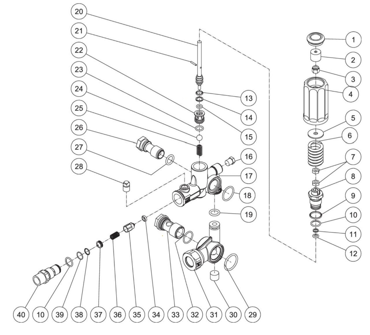 HSE-1002-2M10/2M11, HSE-1502-2M10, HSE-2003-2M10 Unloader Assembly Parts by Mi-T-M