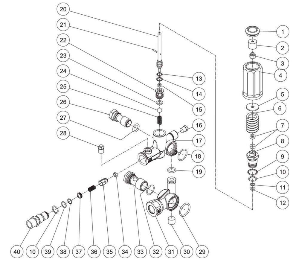 HSE-1002-2M10/2M11, HSE-1502-2M10, HSE-2003-2M10 Unloader Assembly Parts by Mi-T-M