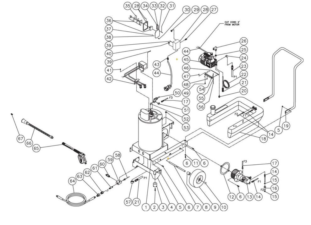 HSE-1250-0M11 (sn:15025909-15071602), (sn:15071603-99999999) Frame Assembly Parts by Mi-T-M
