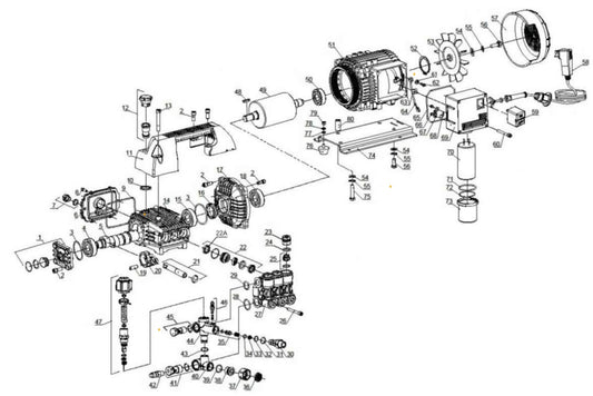 HSE-1400-0M11 (sn:0-15131398) High Pressure Pump Assembly Parts by Mi-T-M