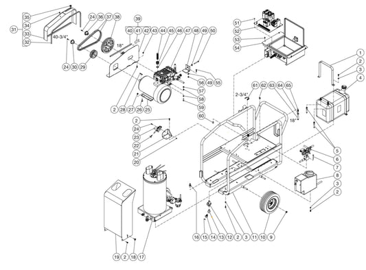 HSE-2504-0M10, HSE-3504-0M10, HSE-3004-0M10, DH-2504-SE0E2G, DH-3004-SE0E2G Frame Assembly Parts by Mi-T-M