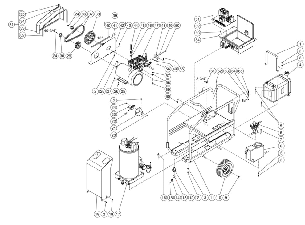 HSE-2504-0M10, HSE-3504-0M10, HSE-3004-0M10, DH-2504-SE0E2G, DH-3004-SE0E2G Frame Assembly Parts by Mi-T-M
