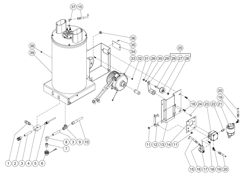 HSP-3000-0MGH/0MGM, DH-3003-SP3H6A/SP3K6A/SP3M6A/SP3V6A, DH-3504, DH-4004 (sn:0-99999999) Heat Exchanger//EMF System Parts by Mi-T-M