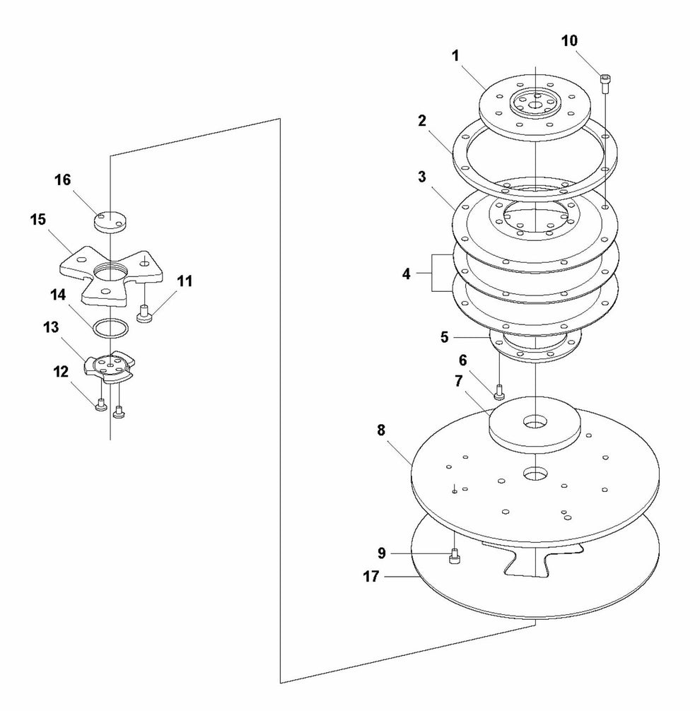HTC 950 RX Grinding Holder Assembly-1 Parts by Husqvarna