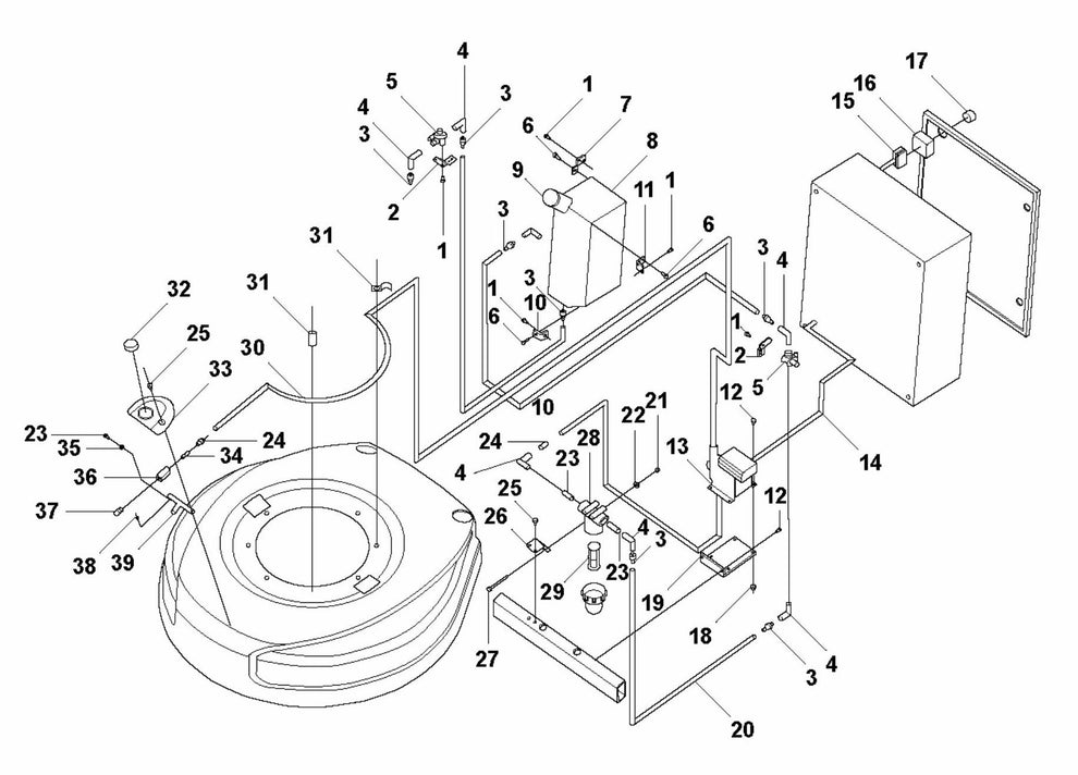 HTC 950 RX Mist Cooler Assembly Parts by Husqvarna