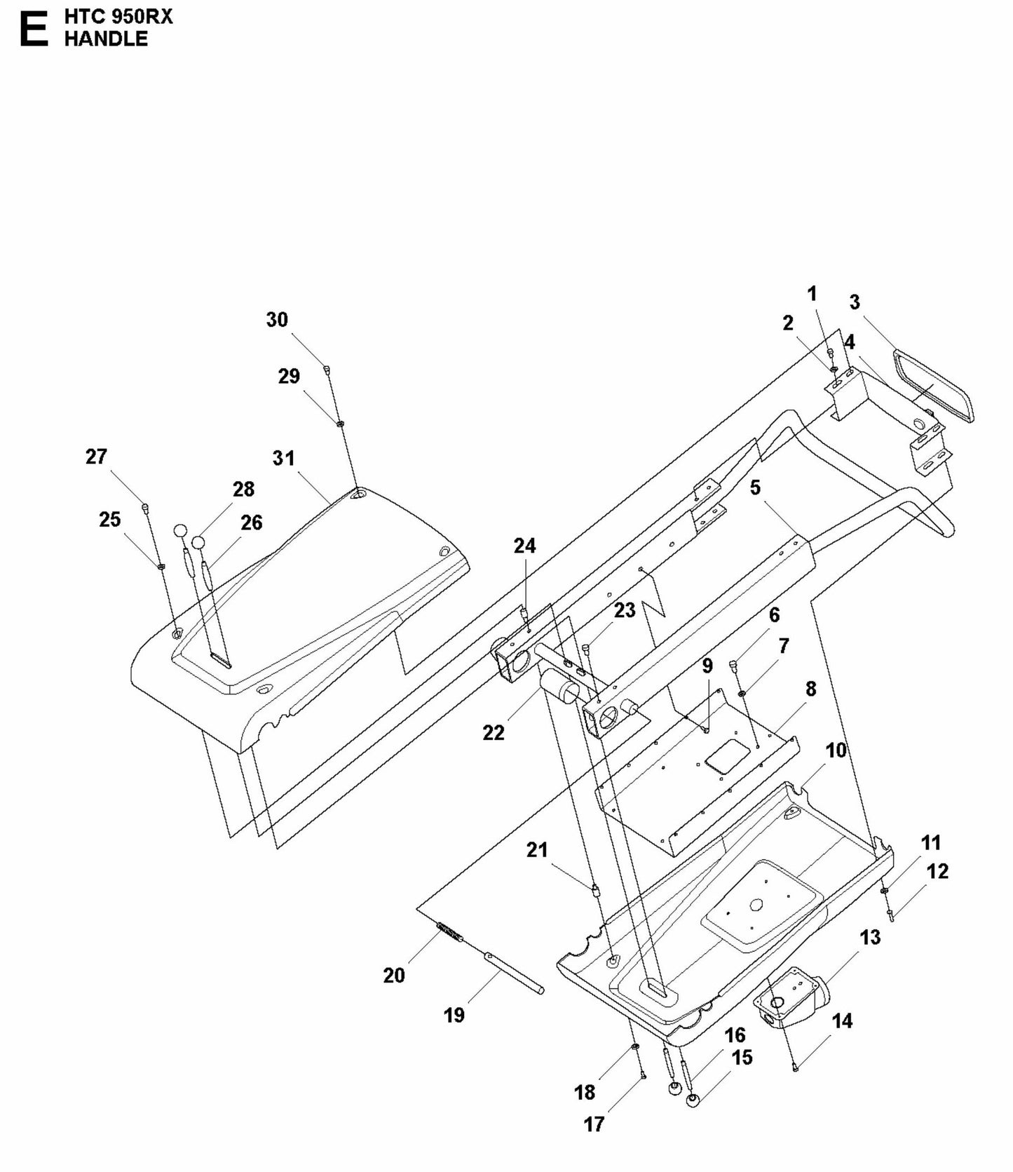 HTC 950 RX Handle Assembly-1 Parts