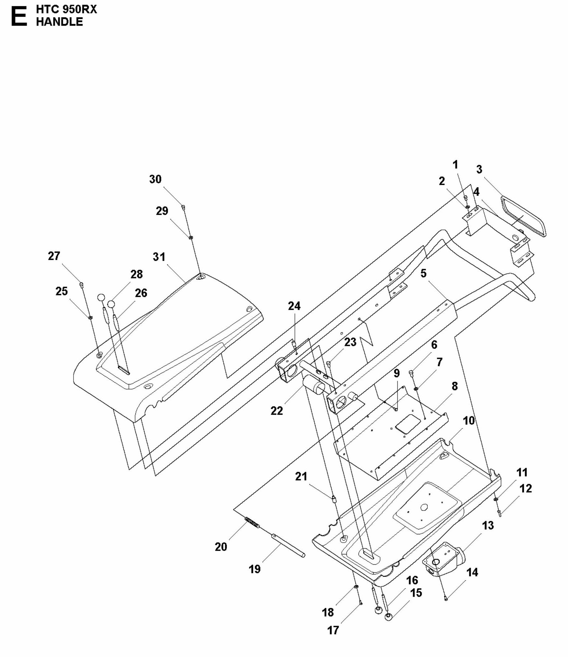 HTC 950 RX Handle Assembly-1 Parts
