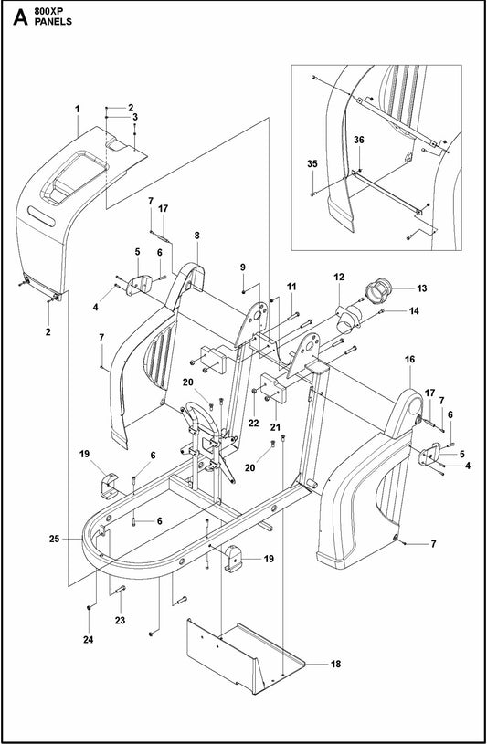 HTC 800 XP Panels Assembly Parts