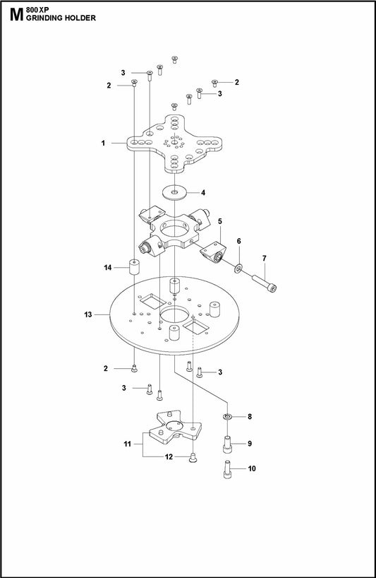 HTC 800 XP Grinding Holder Assembly Parts
