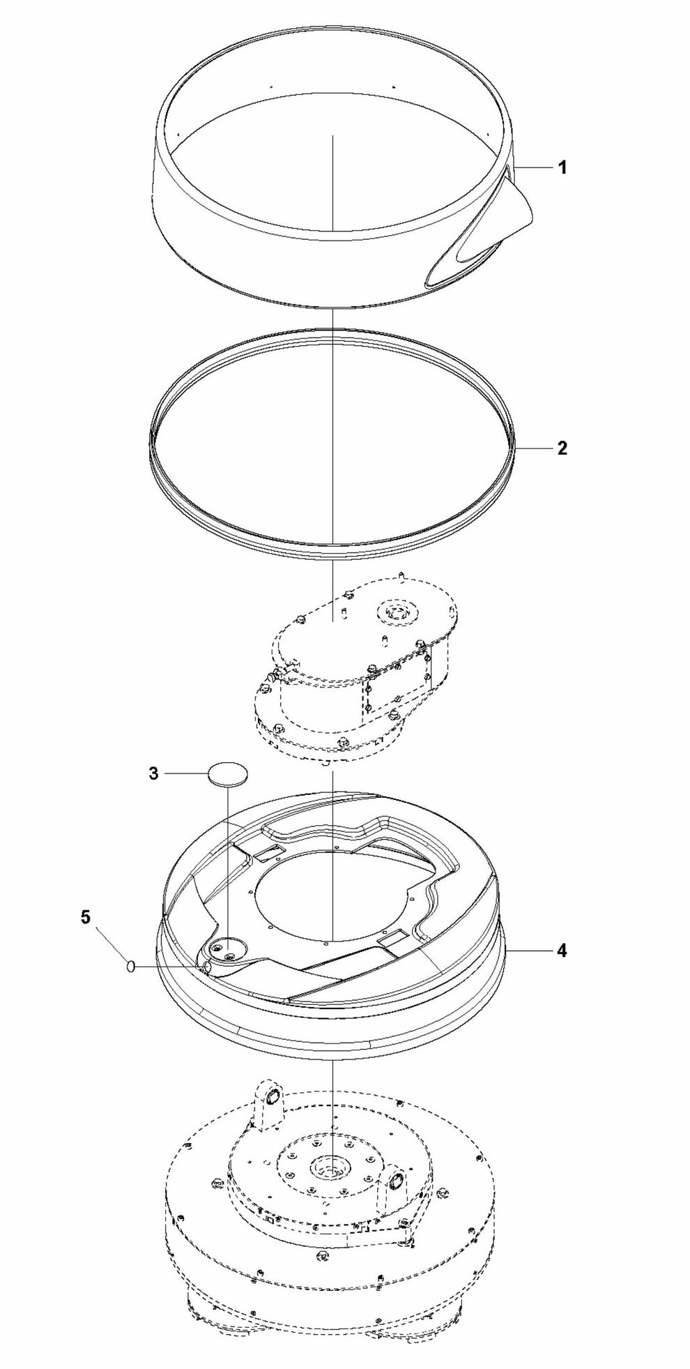 HTC 800 XP Cover Assembly Parts by Husqvarna
