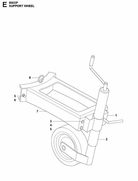 HTC 800 XP Support Wheel Assembly Parts