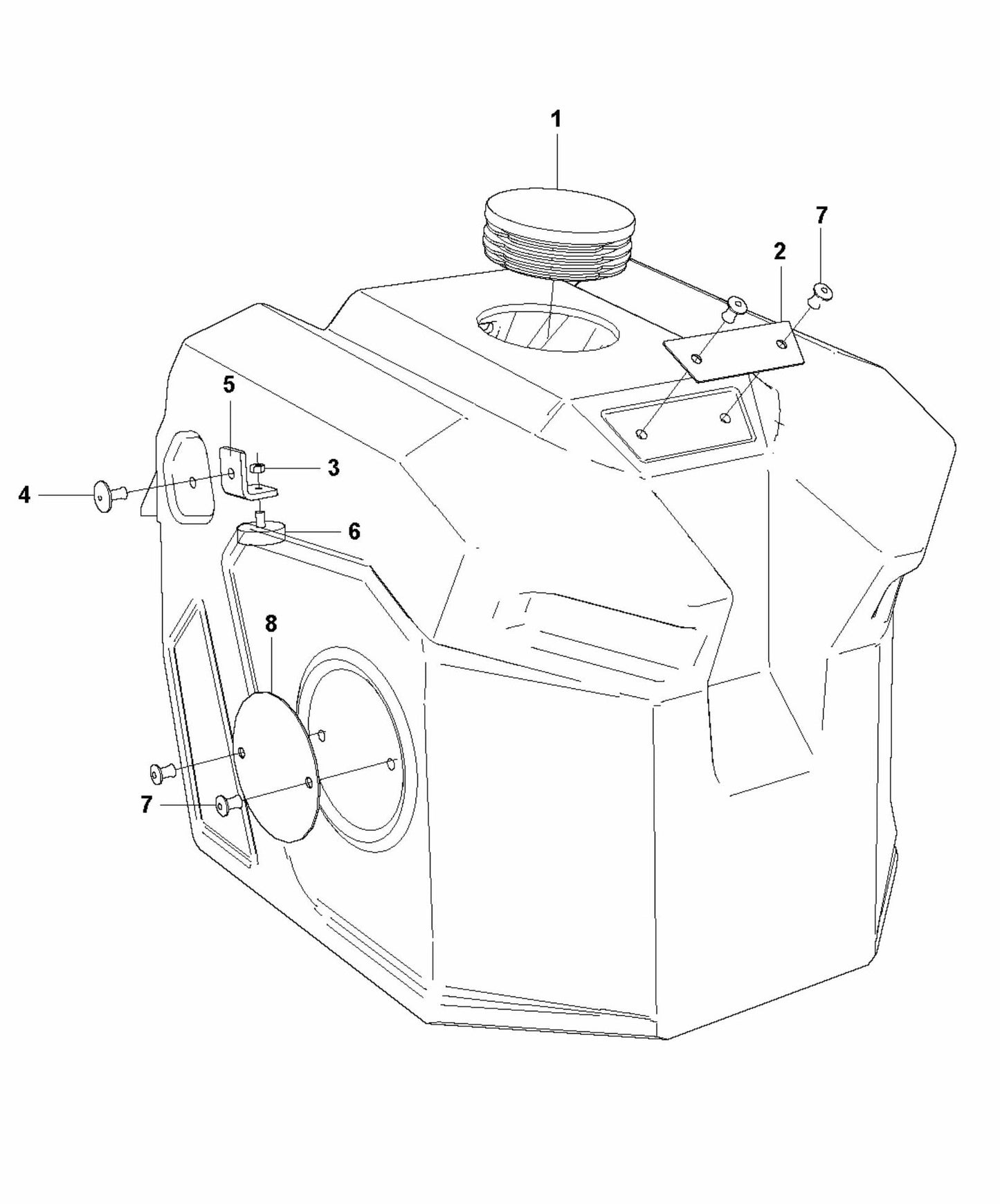 HTC T5 (4 KW) Decals Assembly Parts