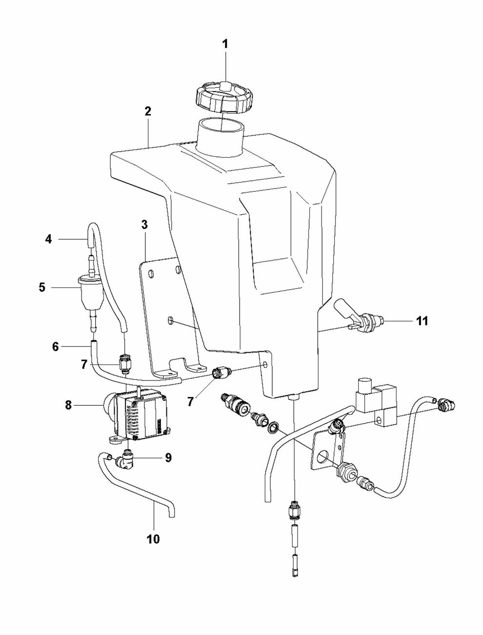 HTC T5 (4 KW) Water Tank Assembly Parts