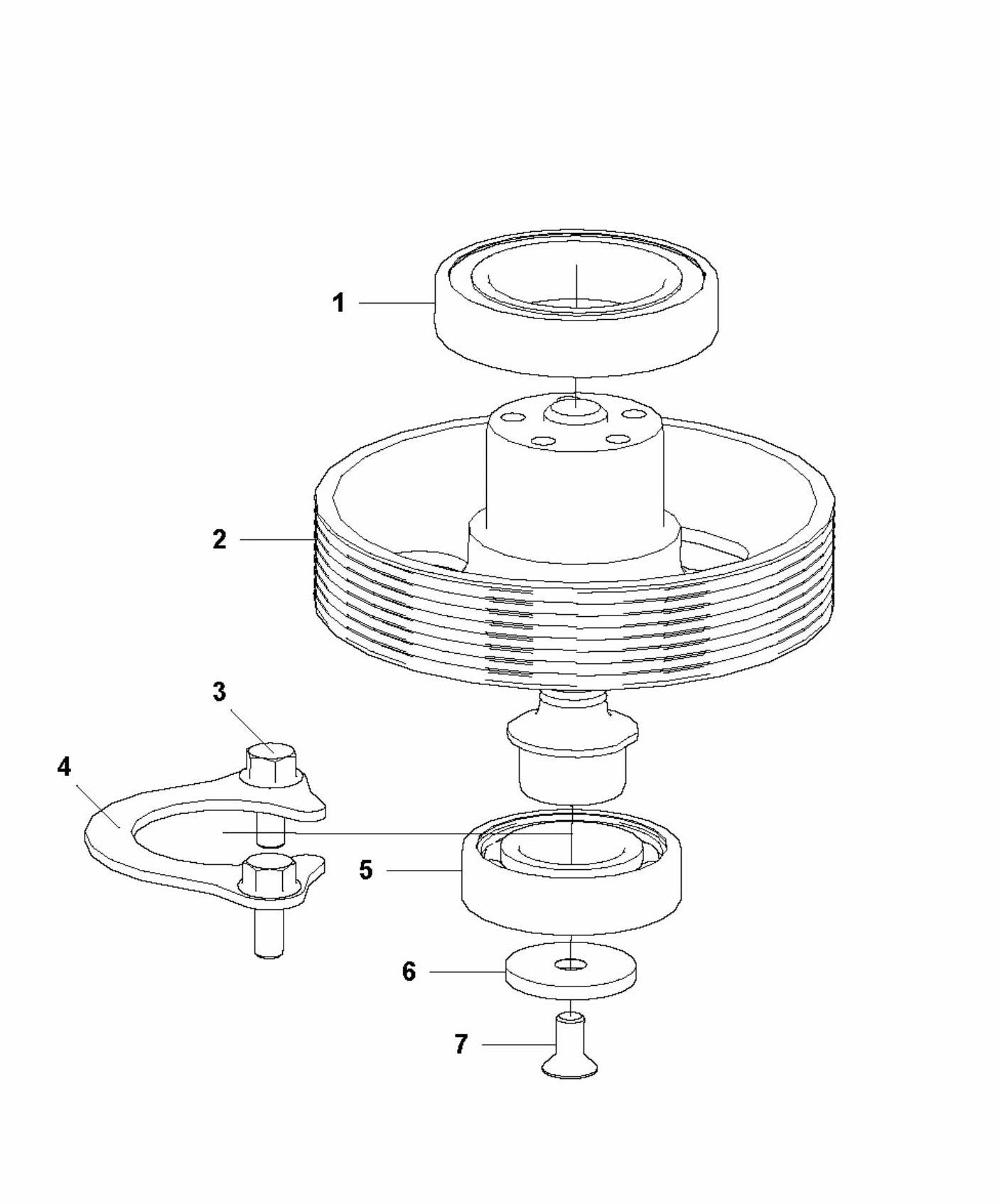 HTC T5 (2.2 kW) Pulley Assembly Parts