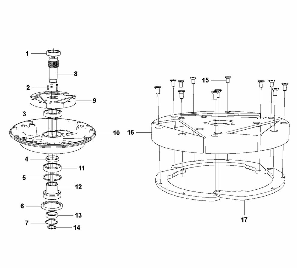 HTC T5 (4 kW) Center Hub Assembly Parts