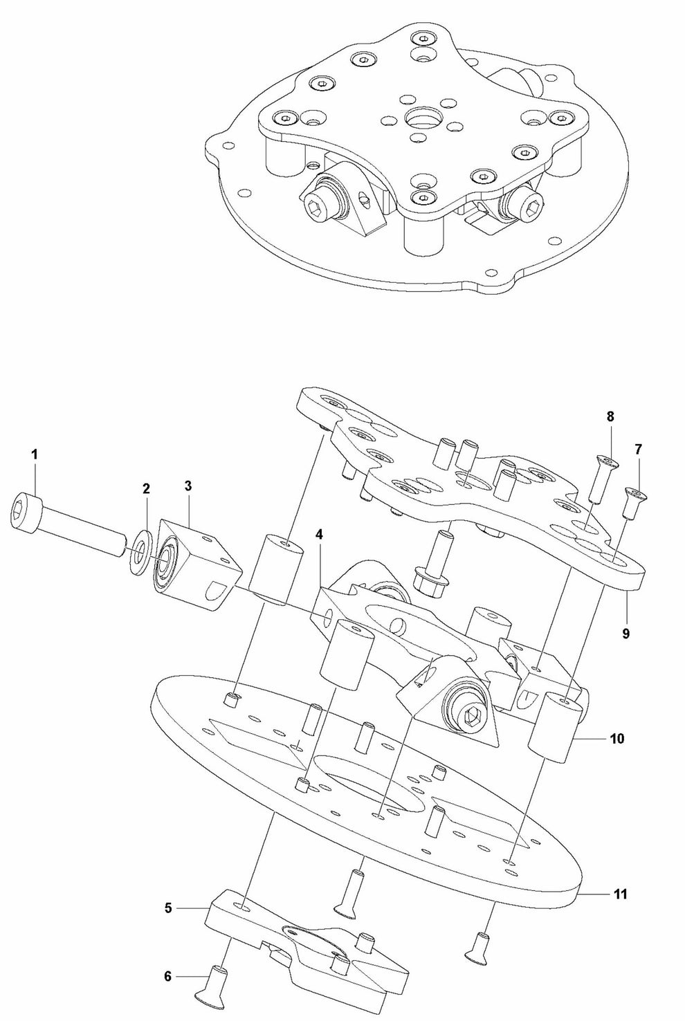 HTC T5 (2.2 kW) Grinding Holder Assembly Parts