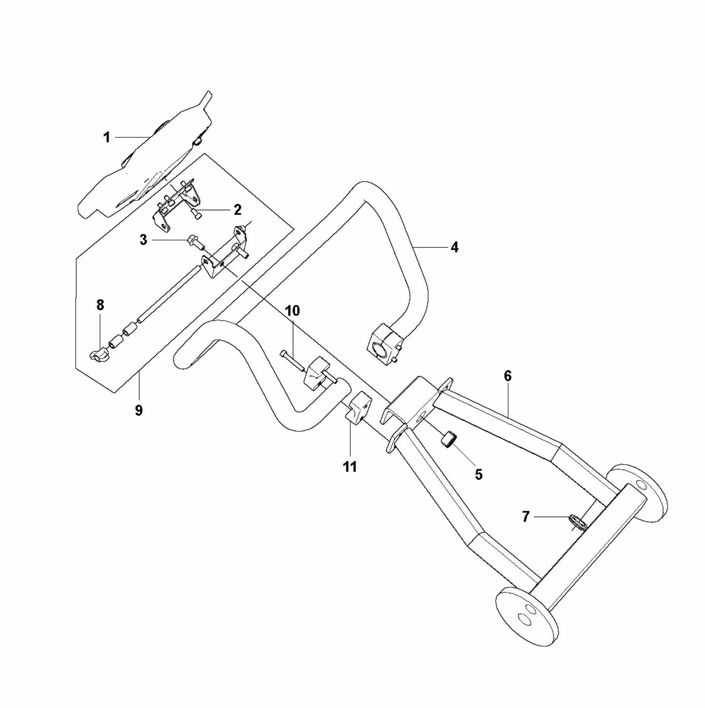 HTC T5 (2.2 kW) Handle And Controls Assembly Parts