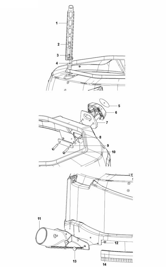 HTC T6 Exhaust And Misc Assembly Parts