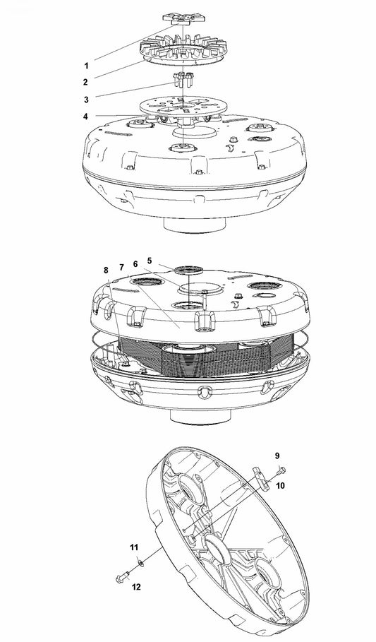 HTC T6 Grinding Head Lower Assembly Parts