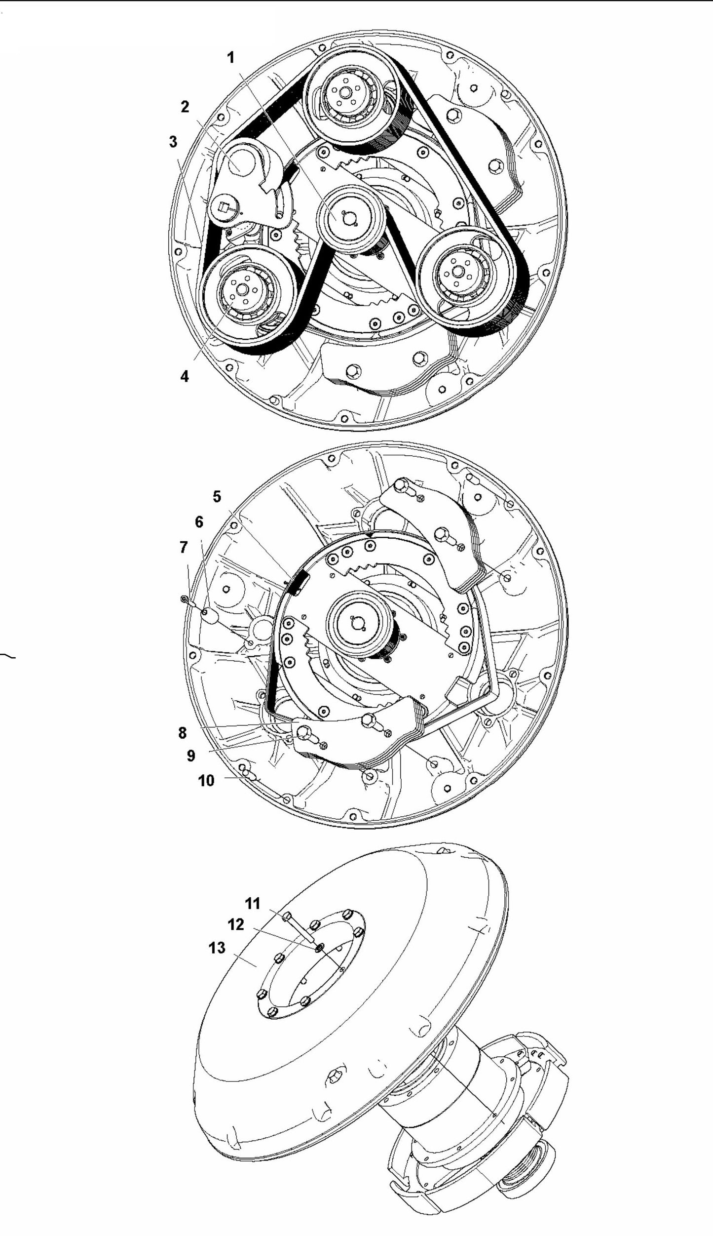 HTC T6 Grinding Head Internal And Upper Assembly Parts
