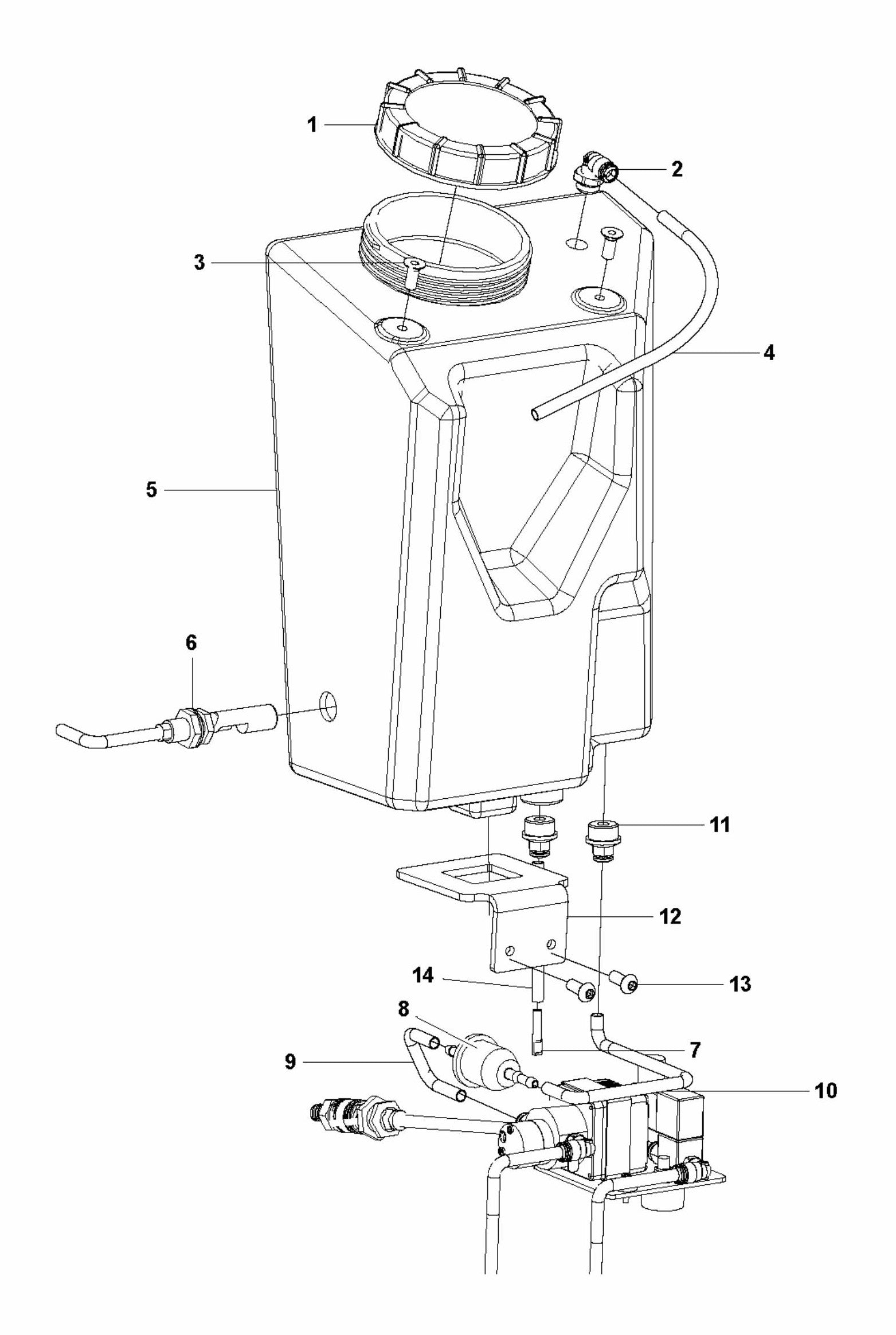 HTC T6 Water Tank Assembly Parts