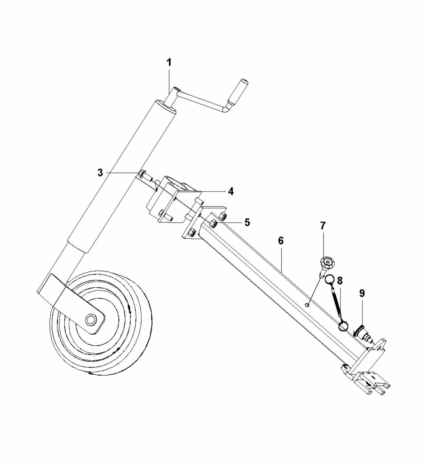 HTC T8 Support Wheel Assembly Parts