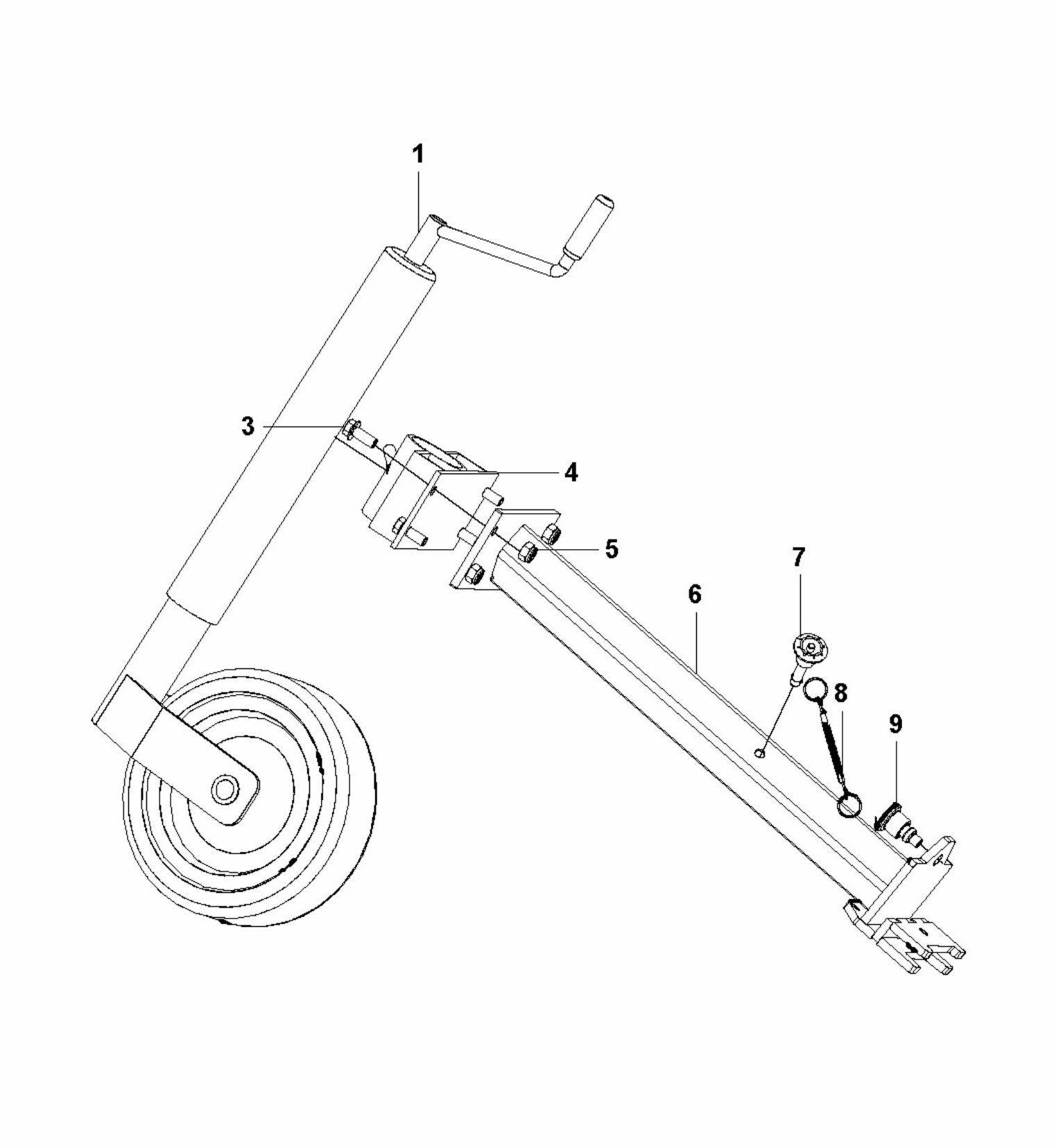HTC T8 Support Wheel Assembly Parts